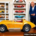 미니카 산업 분석 보고서 - A cozy collector’s room in a Spanish home, filled with neatly arranged shelves displaying detailed d...